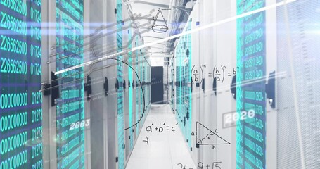 Poster - Animation of data processing over server room