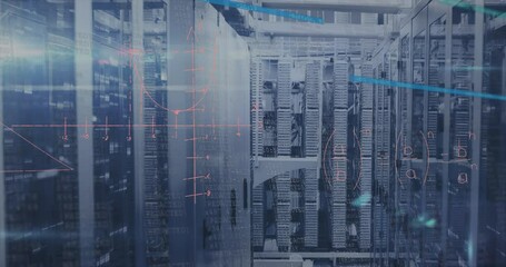 Poster - Animation of data processing over server room
