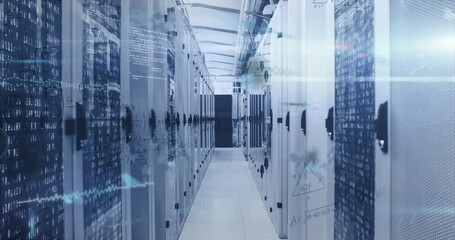 Poster - Animation of data processing over server room