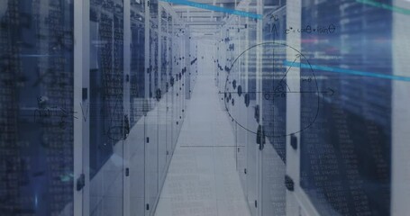 Poster - Animation of data processing over server room
