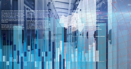 Poster - Animation of data processing over server room