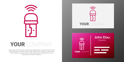 Poster - logotype line usb wireless adapter icon isolated on white background. logo design template element. 