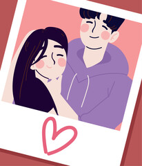 Sticker - picture korean couple