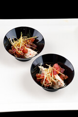 Canvas Print - Gourmet appetizers tuna and salmon