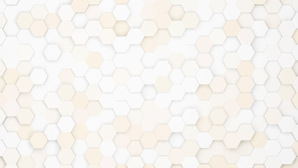 Aufkleber - Realistic abstract honeycomb background. 3d rendering.