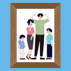 Canvas Print - family korean parents and childrens