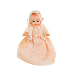 Isolated vintage baby doll