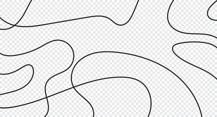 Poster - curve waves pattern. thin line wavy abstract background. line art striped graphic template. vector i