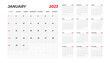 © Windawake - 2023 Calendar. The week starts on Sunday. Annual calendar 2023 template. Calendar design in black and white colors, Sunday in red colors. Calendar planning week. vector
