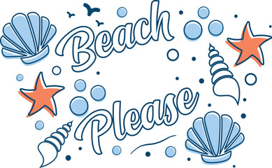 Wall Mural - Beach Please starbucks svg design