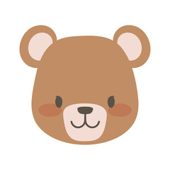 Sticker - bear face cute animal