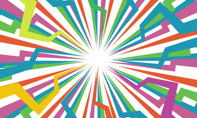 Wall Mural - colorful gradient ray burst dot style background vector design