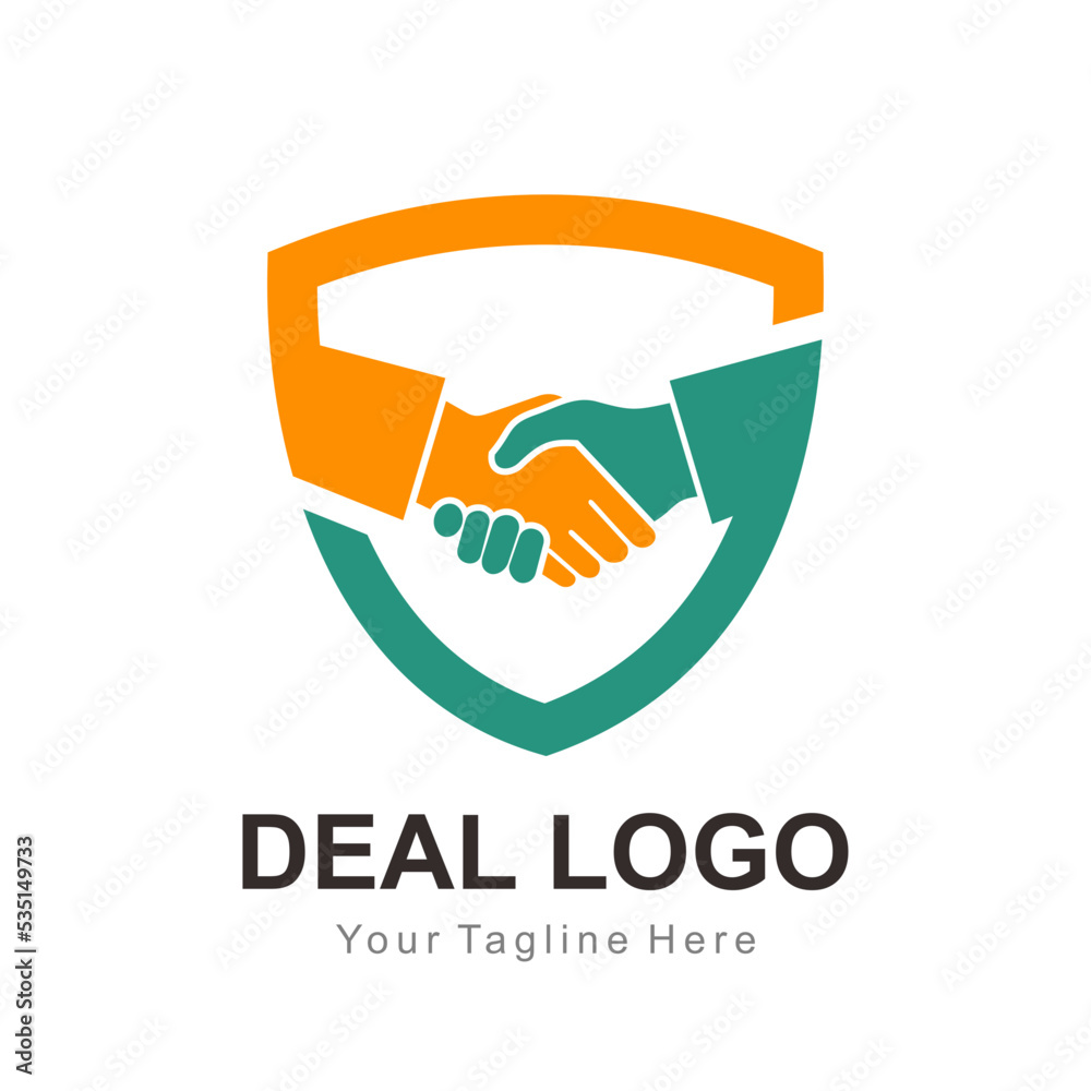 Secure Deal Logo deal shield logo Stock Vector | Adobe Stock