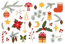 Set Of Illustrations For Christmas Design