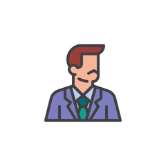 Wall Mural - Manager person filled outline icon