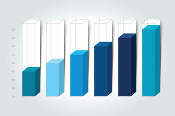 Wall Mural - Chart, column graph, infographic element.