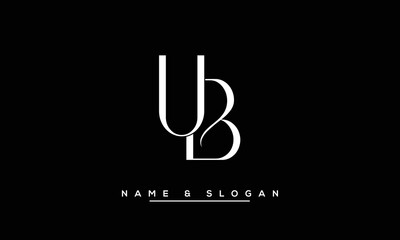 UB,  BU,  U,  B  Abstract  Letters  Logo  Monogram