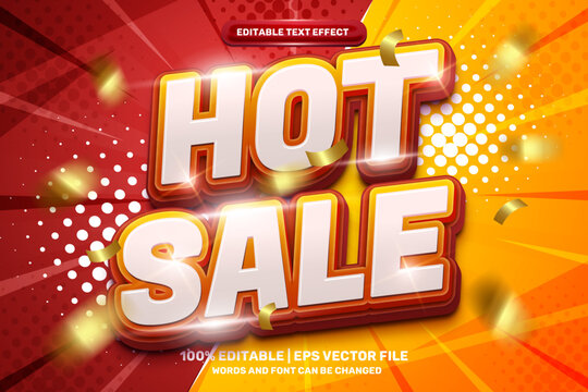 super hot sale promo 3d editable text effect