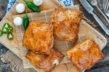 Poster - Mini chicken and mushroom puff pastry pies