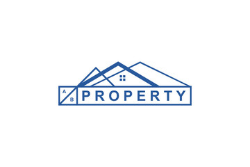 Real estate logo house roof window  modern simple design silhouette city residence property icon building