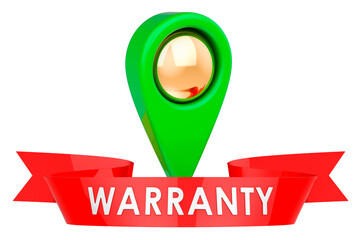 Poster - Map pointer warranty concept, 3D rendering