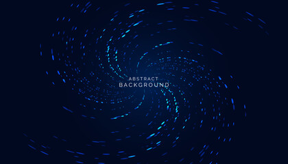 Poster - abstract technology futuristic concept circle dot spiral blue digital on hi tech future blue background network.Vector illustration