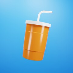 Poster - 3d rendering icon isolated on blue background