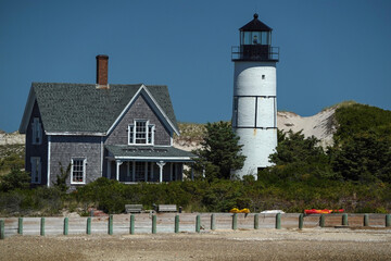 Wall Mural - Sandy Neck Lighthouse atlantic ocean cape cod barnstable houses