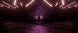 High Tech Futuristic Modern Alien Fashion Dance Club Showroom Hallway Tunnel Corridor Concrete Cyber Virtual Lines Tube Red Maroon Background
