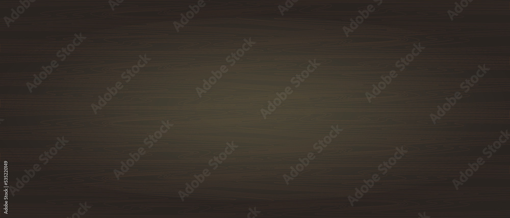 Wood dark texture vector background. Dark wood cutting board texture design, wall, table or floor surface. Wooden table template. Vector illustration