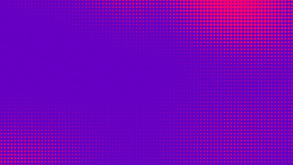 Poster - Dots halftone purple pink color pattern gradient texture with technology digital background. Pop art comics with nature graphic design.