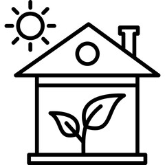 Poster - Green House Icon