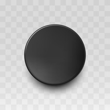 Hockey Puck On A Grey Background. Vector Illustration. EPS 10