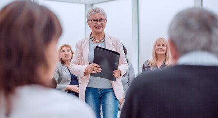 Wall Mural - business training seniors