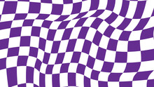 Aesthetic White And Purple Distorted Checkerboard, Checkers Wallpaper Illustration, Perfect For Backdrop, Wallpaper, Background, Banner