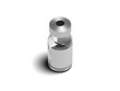 Isometric view of a labelled vial. Blank label. Rotated. Isolated. Transparent background for compositing. 