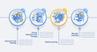 © IMG visuals icons - Organizing corporate training programs circle infographic template. Data visualization with 4 steps. Editable timeline info chart. Workflow layout with line icons. Lato-Bold, Regular fonts used