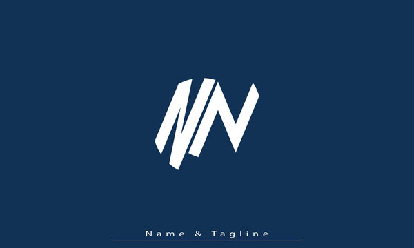 Alphabet letters Initials Monogram logo NN