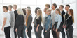 © ASDF - organized group of casual young people standing in a column