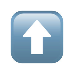 Poster - Up arrow button emoji icon. Multimedia symbol modern, simple, vector, icon for website design, mobile app, ui. Vector Illustration