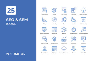 Canvas Print - Seo and Sem icons collection.