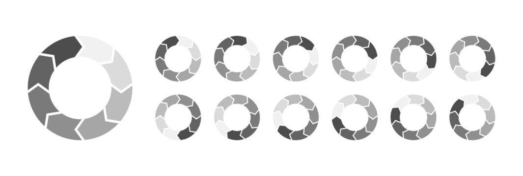 Circular Loading Buffering Icons Vector Video Ready for Animation Gif All Keyframes Frames Bufring Circle Waiting for Connection Buffer Preloader Download Symbol Easy Replace Color