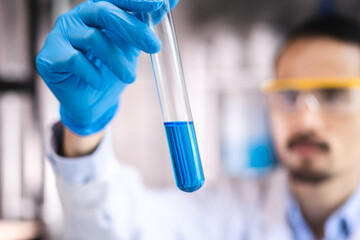 Wall Mural - health care researchers working in life science laboratory, medical science technology research work