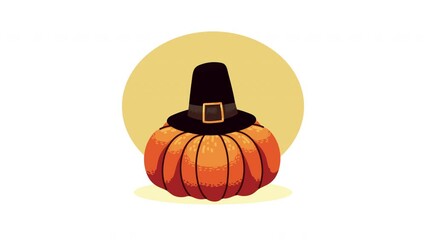 Sticker - pumpkin vegetable autumn season animation