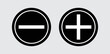 Black plus and minus. Vector illustration. Plus and minus round icons on white background. you can use for web application etc vector Eps8