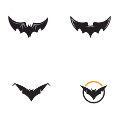 bat vector icon logo template