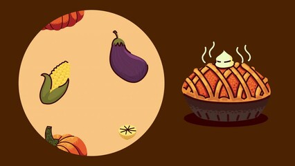 Sticker - sweet pie autumn season animation