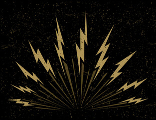 Lightning Bolt Strikes Blast Vector Illustration Design