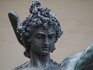 Canvas Print - perseus cellini bronze statue detail