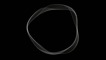 Abstract 3D render white circle. White circles abstract futuristic motion background. Video 3d animation Ultra HD 4K 3840x2160